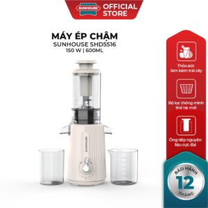 Máy ép chậm trái cây, rau củ SUNHOUSE SHD5516 – Công suất mạnh 150W – Bảo hành chính hãng 1 năm