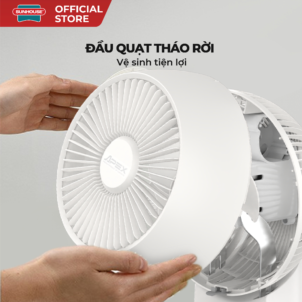 Quạt tuần hoàn không khí Sunhouse Apex APF7310W - Đảo gió 4 chiều - Tuần hoàn không khí - Động cơ đồng bền bỉ - Ảnh 6