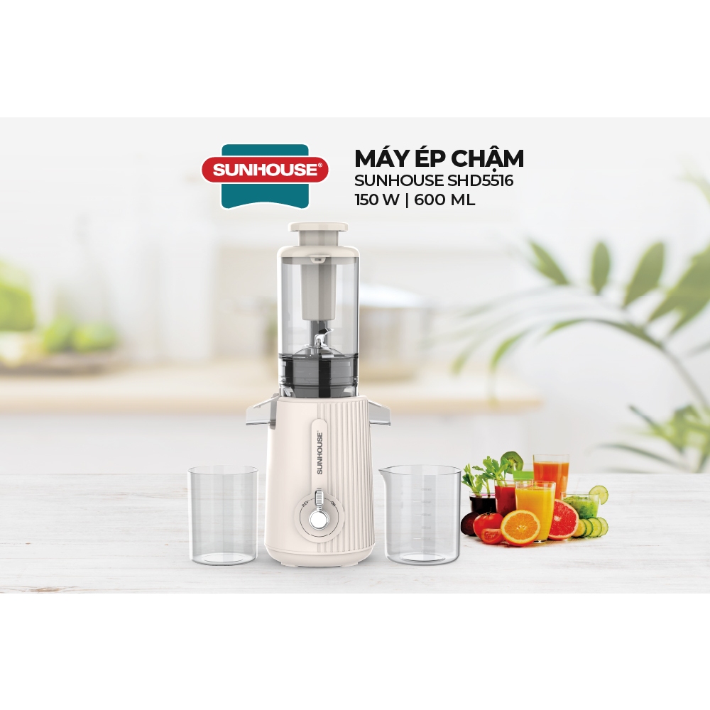 Máy ép chậm trái cây, rau củ SUNHOUSE SHD5516 - Công suất mạnh 150W - Bảo hành chính hãng 1 năm - Ảnh 5