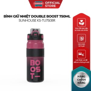 Bình giữ nhiệt Double Boost 750ml Sunhouse KS-TU750xx – Inox 316 cao cấp – Tay cầm chống trượt
