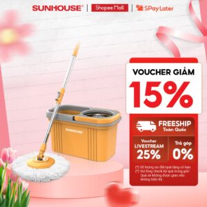Bộ lau nhà xoay 360 độ SUNHOUSE KS-CL350PO
