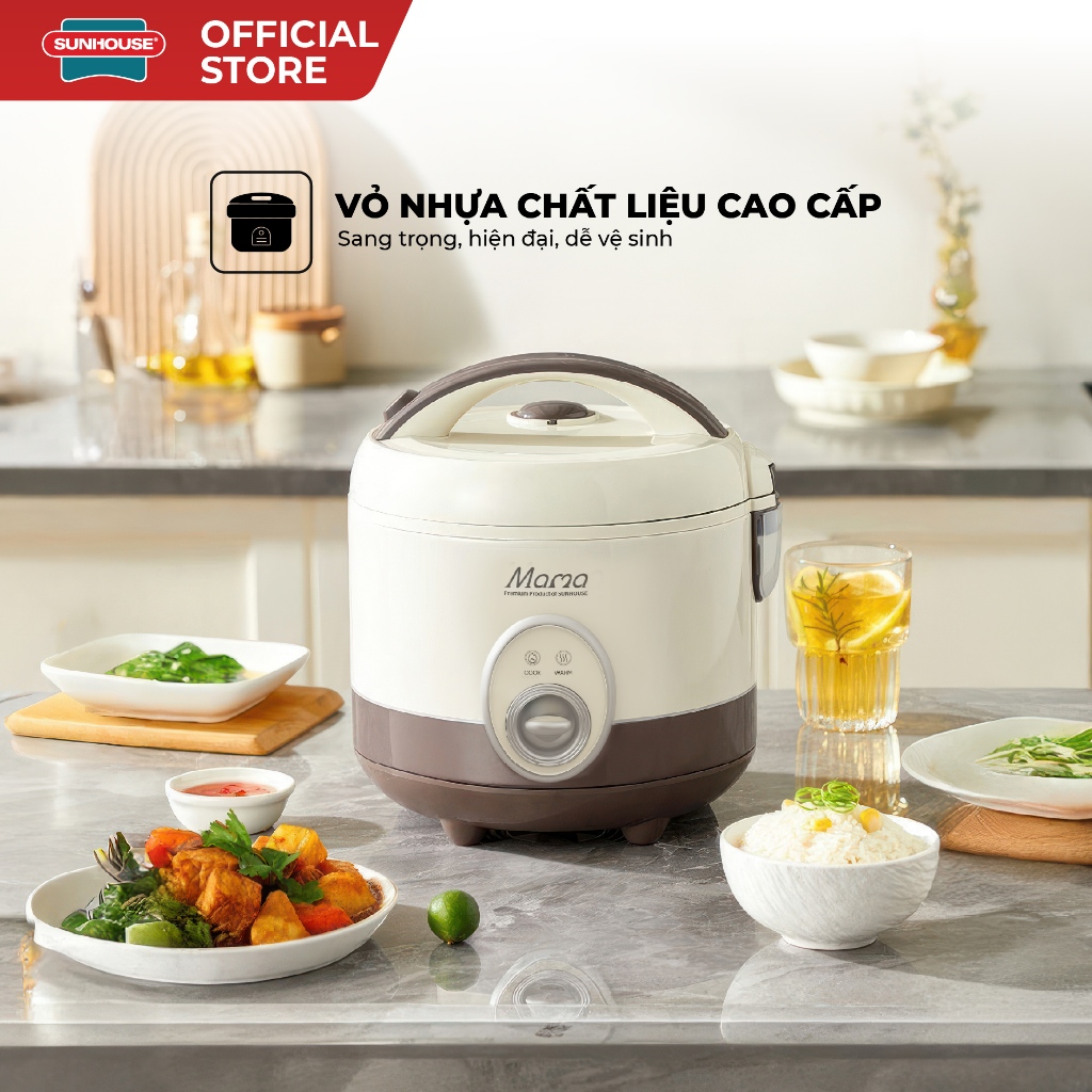 Nồi cơm điện 1.8L Sunhouse Mama SHD8667 - Dung tích 1.8L phù hợp 4-6 người - Chống dính Ceramic - Đa chức năng - Ảnh 8