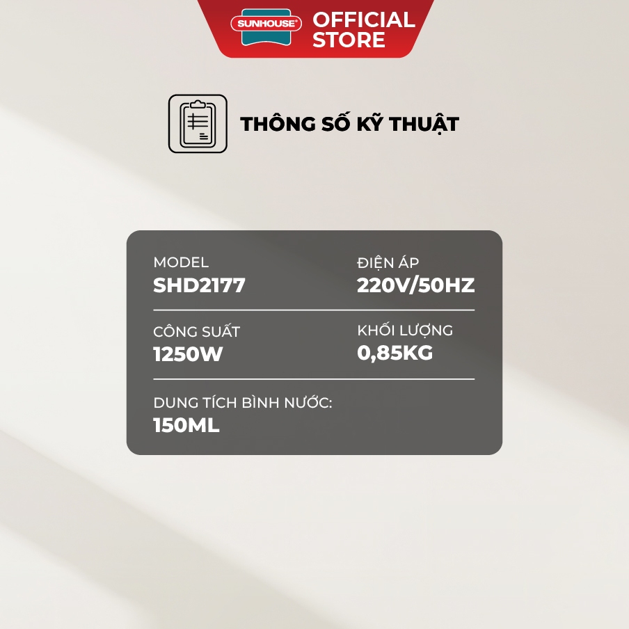 Bàn là hơi cầm tay Sunhouse SHD2177 - Đầu ủi gập linh hoạt - Công suất 1250W - 2 chế độ phun hơi phù hợp mọi loại vải - Ảnh 6