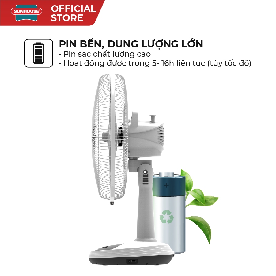 Quạt sạc SUNHOUSE SHD7223 - Ảnh 3