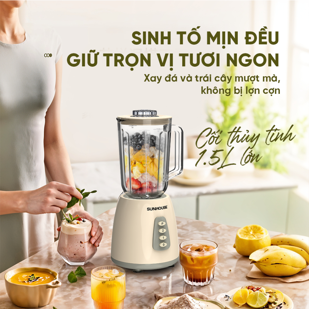 Máy xay sinh tố đa năng SHD5331 - 2 cối đa năng - Xay sinh tố - Xay thịt - Dung tích 1.5L - Công suất 350W - Ảnh 6