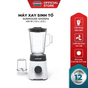 Máy xay sinh tố đa năng Sunhouse SHD5114 – Công suất 450W – Lưỡi dao Inox sắc bén – 3 chức năng – Hàng chính hãng