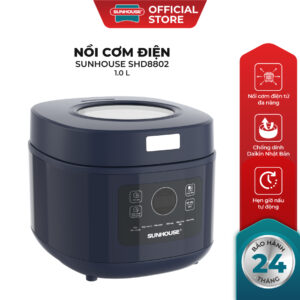 Nồi cơm điện tử 1L SUNHOUSE SHD8802 – Công suất 600W – Hẹn giờ – Đa chức năng – Thích hợp gia đình từ 2-3 người