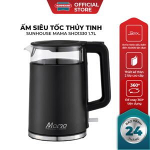 Ấm siêu tốc thủy tinh 1.7L SUNHOUSE SHD1330