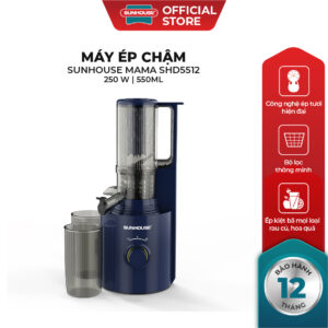 Máy ép chậm Sunhouse SHD5512 – Công suất lớn 250W, Dung tích 600ml – Tự ngắt khi quá nhiệt – Bảo hành chính hãng
