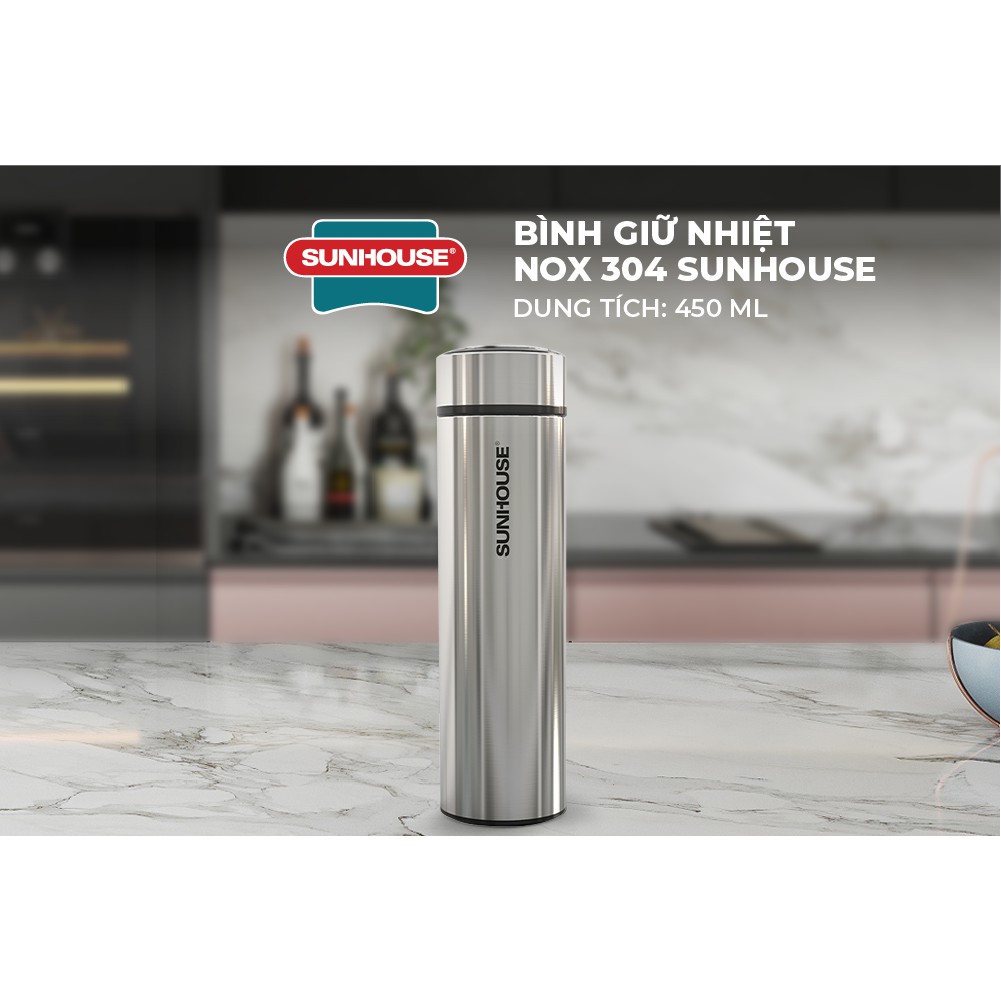 Bình giữ nhiệt Inox 304 SUNHOUSE 450ml KS-TU450I - Ảnh 3