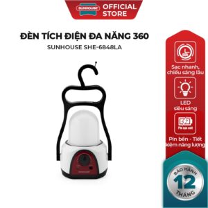 Đèn tích điện đa năng 360 SUNHOUSE SHE-6848LA – Thời gian chiếu sáng dài – Tiết kiệm năng lượng