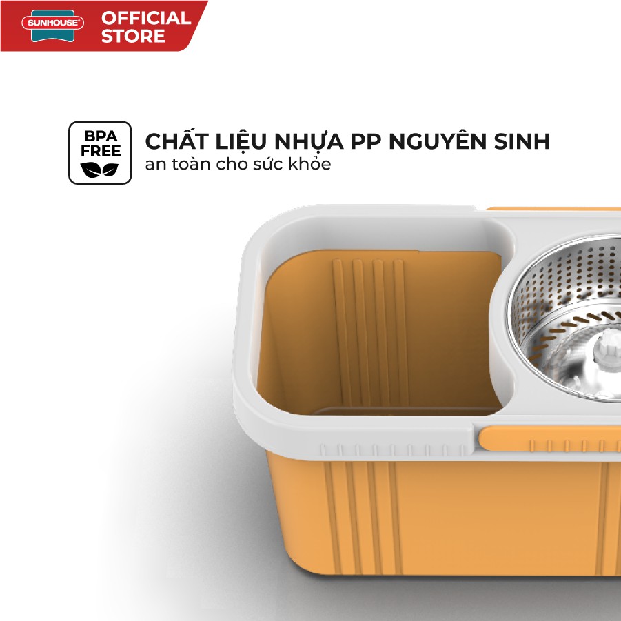 Bộ lau nhà xoay 360 độ SUNHOUSE KS-CL350PO - Ảnh 4