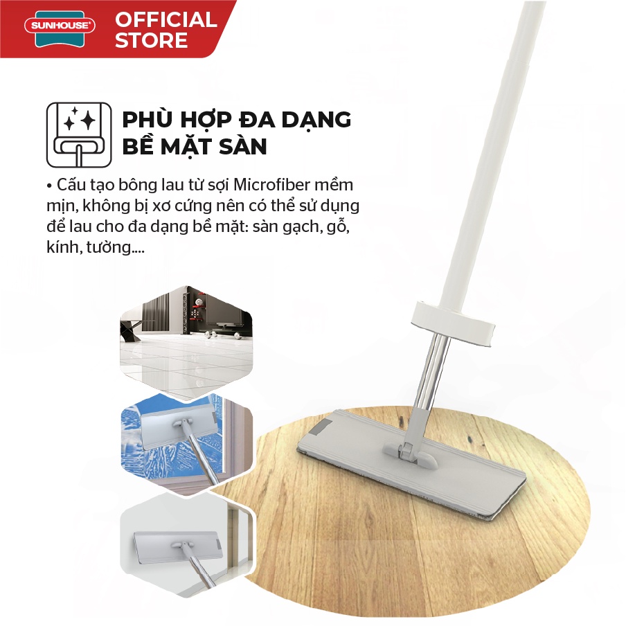 Bông lau nhà đa năng SUNHOUSE KS-CO3211S - Ảnh 4