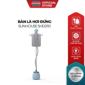 Bàn là hơi đứng Sunhouse SHD2110 – Công suất 1800W – Thiết kế ủi treo – ủi nằm 2in1 – Dung tích 1.8L dùng cho cả nhà