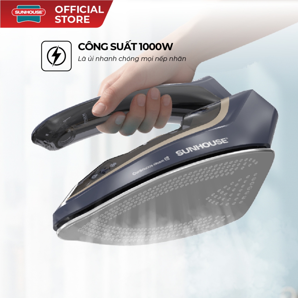 Bàn là hơi cầm tay Sunhouse SHD2172 - Tay cầm gấp gọn - Công suất 1000W - 5 chế độ là - Tùy chỉnh điện áp 110-220v - Ảnh 6
