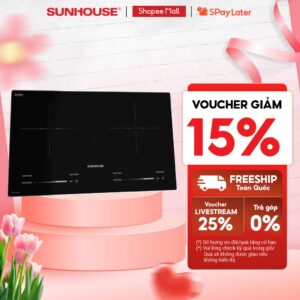 Bếp đôi điện từ Sunhouse SHB81032-EC – Bảo hành 3 năm