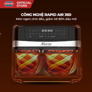Nồi chiên không dầu 2 ngăn 10L Sunhouse Mama SHD4098 – Chế độ riêng – Tiết kiệm thời gian – Công nghệ Rapid Air