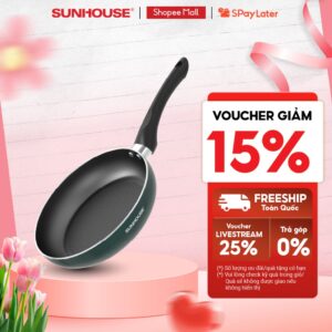 [Độc quyền Online] Chảo chống dính đáy từ Sunhouse ECO SHM20-24-26-28EC – Công nghệ Oil Lock chống cháy cục bộ