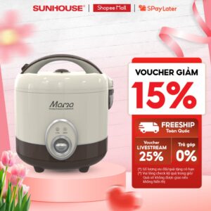 Nồi cơm điện 1.8L Sunhouse Mama SHD8667 – Dung tích 1.8L phù hợp 4-6 người – Chống dính Ceramic – Đa chức năng