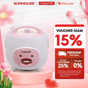 Nồi cơm điện mini SUNHOUSE 1.2L SHD8217W