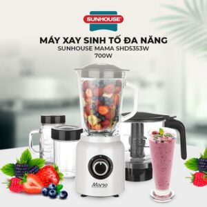 [Mã ELBSJBP03 giảm 12% đơn 500K] Máy xay sinh tố đa năng SUNHOUSE Mama SHD5353W