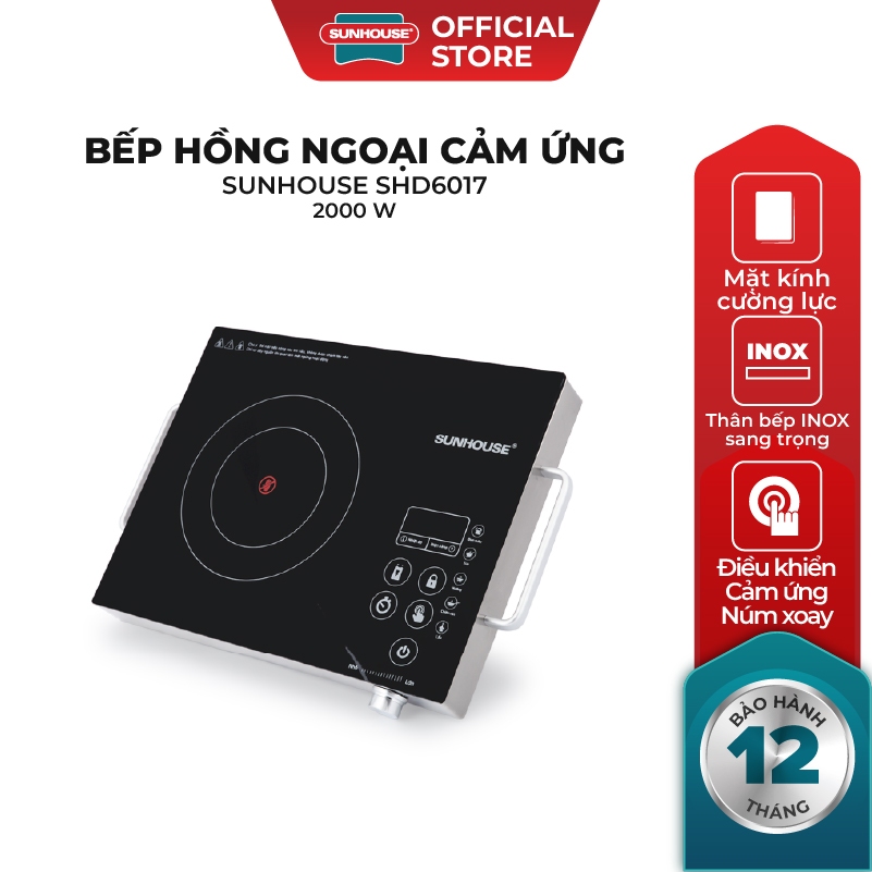 Bếp hồng ngoại cảm ứng SUNHOUSE SHD6017