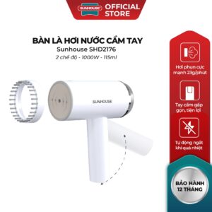 Bàn là hơi nước cầm tay Sunhouse SHD2176 – Dung tích nước 115ml, 2 chế độ là – Công suất 1000W – Bảo hành 12 tháng