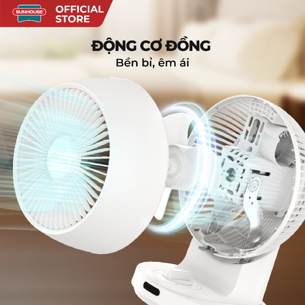Quạt tuần hoàn không khí Sunhouse Apex APF7310W - Đảo gió 4 chiều - Tuần hoàn không khí - Động cơ đồng bền bỉ - Ảnh 5