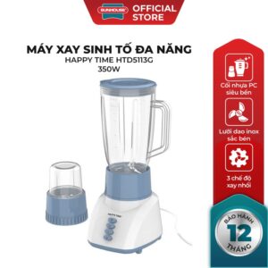 Máy xay sinh tố đa năng Sunhouse Happy Time HTD5113G xanh – Cối nhựa – Dung tích 1L – Công suất 350W -Bảo hành 12 tháng
