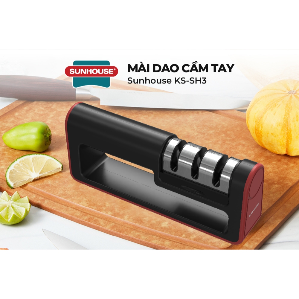 Mài dao cầm tay 3 rãnh Sunhouse KS-SH3 - Đế chống trượt an toàn - Mài sắc dao - Tay cầm tiện lợi - Dễ sử dụng - Ảnh 5