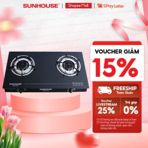 BẾP GAS DƯƠNG KÍNH SUNHOUSE SHB204MT