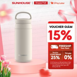 Bình giữ nhiệt Easy Go 350ml Sunhouse KS-TU350EW – Inox 304 an toàn – Giữ nhiệt đến 8h