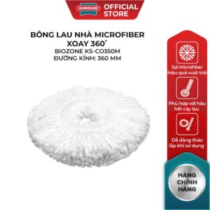 Bông Lau Nhà Microfiber Xoay 360 Độ SUNHOUSE KS-CO350M Đường Kính 360