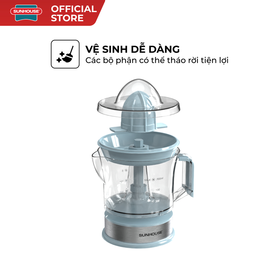 Máy vắt cam Sunhouse SHD5511 - 7L, 25W - Màu xanh, 2 đầu vắt, tự động đảo chiều - Đế chống trượt - Bảo hành 12 tháng - Ảnh 5