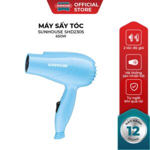 Máy Sấy Tóc SUNHOUSE SHD2305 – Công Suất 650W – 2 Tốc Độ Gió – 2 Mức Nhiệt – Hệ Thống Tản Nhiệt Tốt