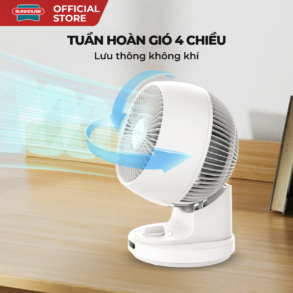 Quạt tuần hoàn không khí Sunhouse Apex APF7310W - Đảo gió 4 chiều - Tuần hoàn không khí - Động cơ đồng bền bỉ - Ảnh 3