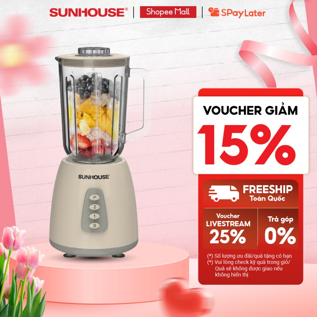 Máy xay sinh tố đa năng SHD5331 - 2 cối đa năng - Xay sinh tố - Xay thịt - Dung tích 1.5L - Công suất 350W