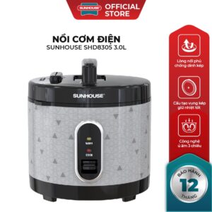 [Mã ELBSJBP03 giảm 12% đơn 500K] Nồi Cơm Điện 3L SUNHOUSE SHD8305