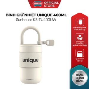 Bình giữ nhiệt Unique 300ml/400ml Sunhouse KS-TU300US/ KS-TU400UW – Inox 304 an toàn – Quai xách tiện lợi