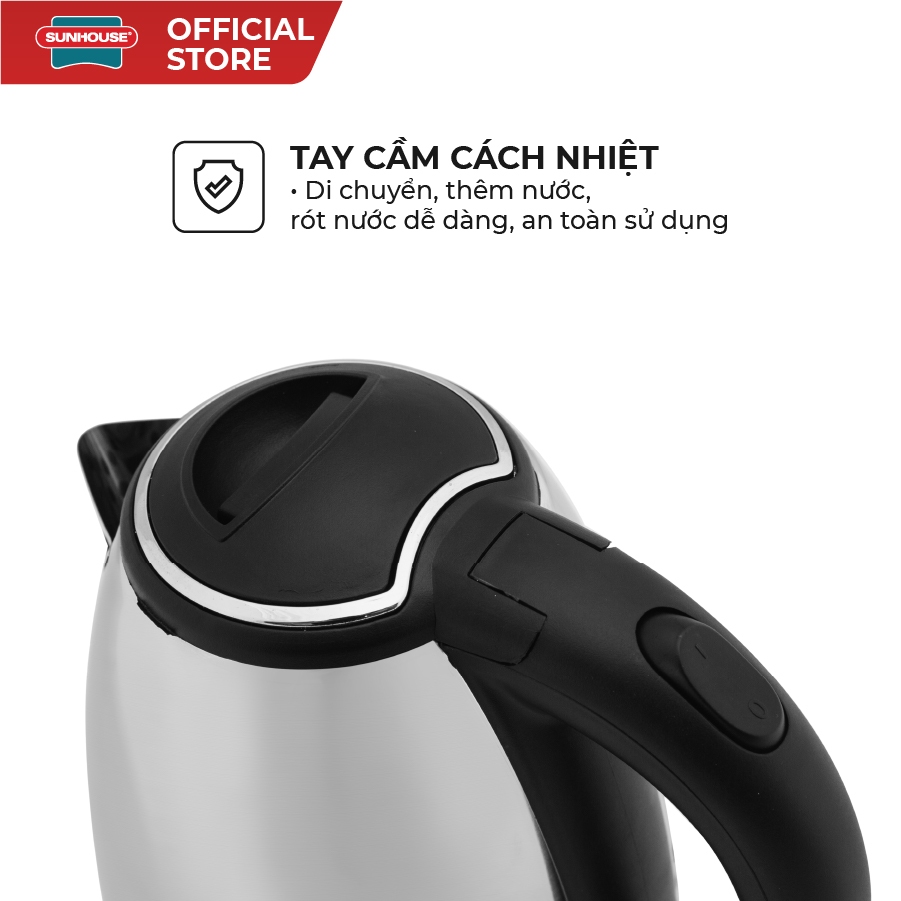 Ấm siêu tốc Inox 1.8L SUNHOUSE Happy Time HTD1081 - Ảnh 5