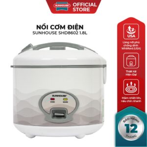 Nồi cơm điện SUNHOUSE 1.8L SHD8602 – Lòng nồi chống dính Whitford (USA)