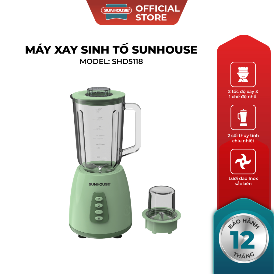 Máy xay sinh tố SUNHOUSE SHD5118