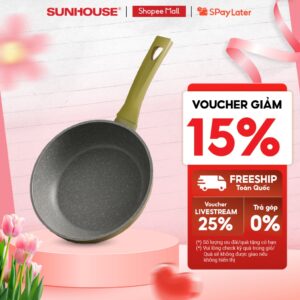 Chảo siêu bền đá sâu đáy từ Sunhouse Trendy SBD24-26-28-30MA