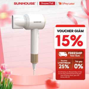 Máy sấy tóc ion âm Sunhouse SHD2320 – Đầu sấy xoay 360 độ  – 3 tốc độ gió – X2 tốc độ sấy