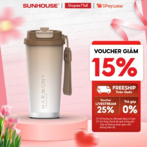 Bình giữ nhiệt Harmony 500ml Sunhouse KS-TU500 – Inox 316 – Giữ nhiệt nóng & lạnh tới 8 giờ – Vòi uống 2 chế độ