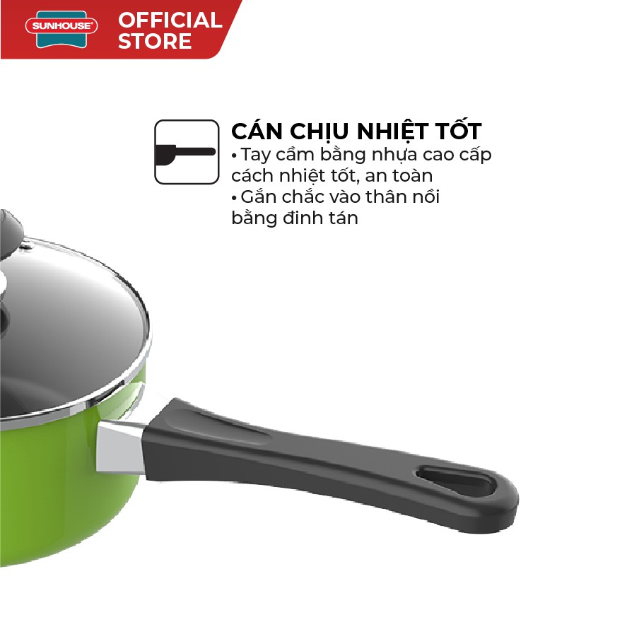 Nồi Quấy Bột Chống Dính SUNHOUSE SHG-MP14 - Đường kính 14 cm - KHÔNG DÙNG ĐƯỢC TRÊN BẾP TỪ - Ảnh 5