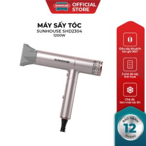 Máy sấy tóc Sunhouse SHD2304 – Công suất 1200W – 2 chế độ nhiệt, 1 chế độ gió mát – Tay cầm có thể gấp gọn