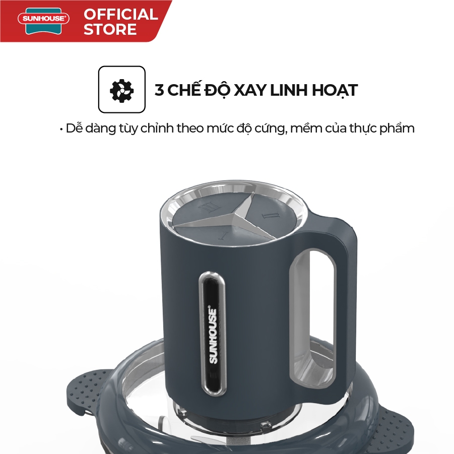 Máy xay thịt Sunhouse SHD5403 - Công suất 300W - Dung tích 1.8L - Đa chức năng - Bảo hành 12 tháng chính hãng - Ảnh 4