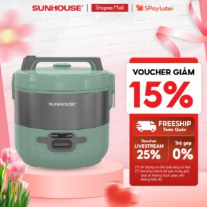 Nồi cơm điện 1.8L Sunhouse SHD8604 – Dung tích lớn 1.8L – Chống dính FLEAD vân tổ ong – Công suất 700W